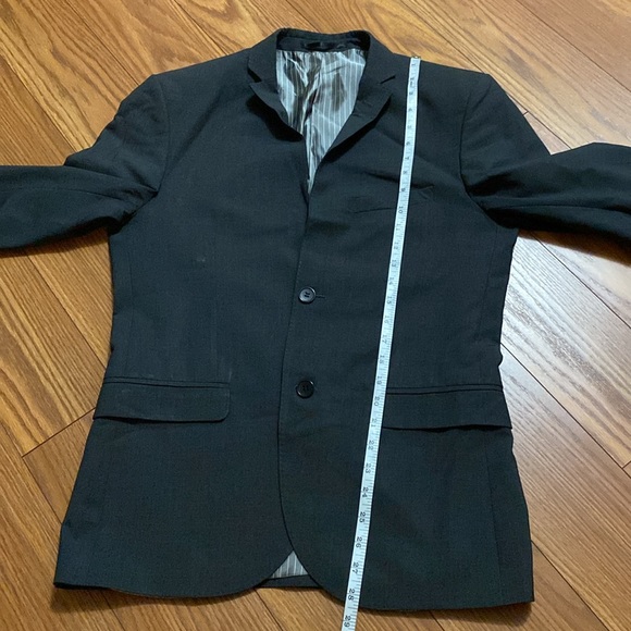 H&M men’s wool gray two button front jacket / blazer full lined  6 pockets 38R - Picture 12 of 15